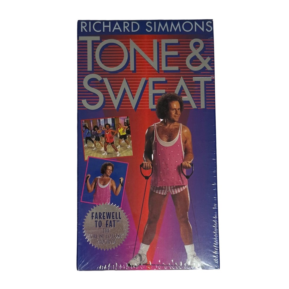 Richard Simmons TONE & SWEAT Farewell To Fat Exercise | VHS Tape 1994 | 05-09387